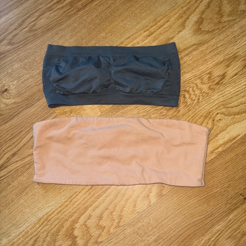 4 for $20 item Gray and Tan Bandeau Tops